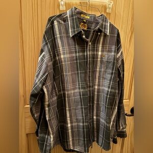 Justin Boots brand Plaid long sleeve Button-Up Shirt size XXL